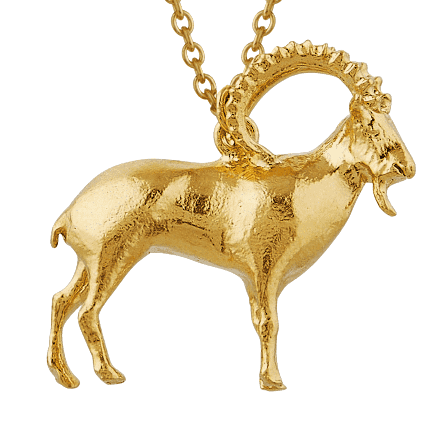 Gold Plated Ram Necklace