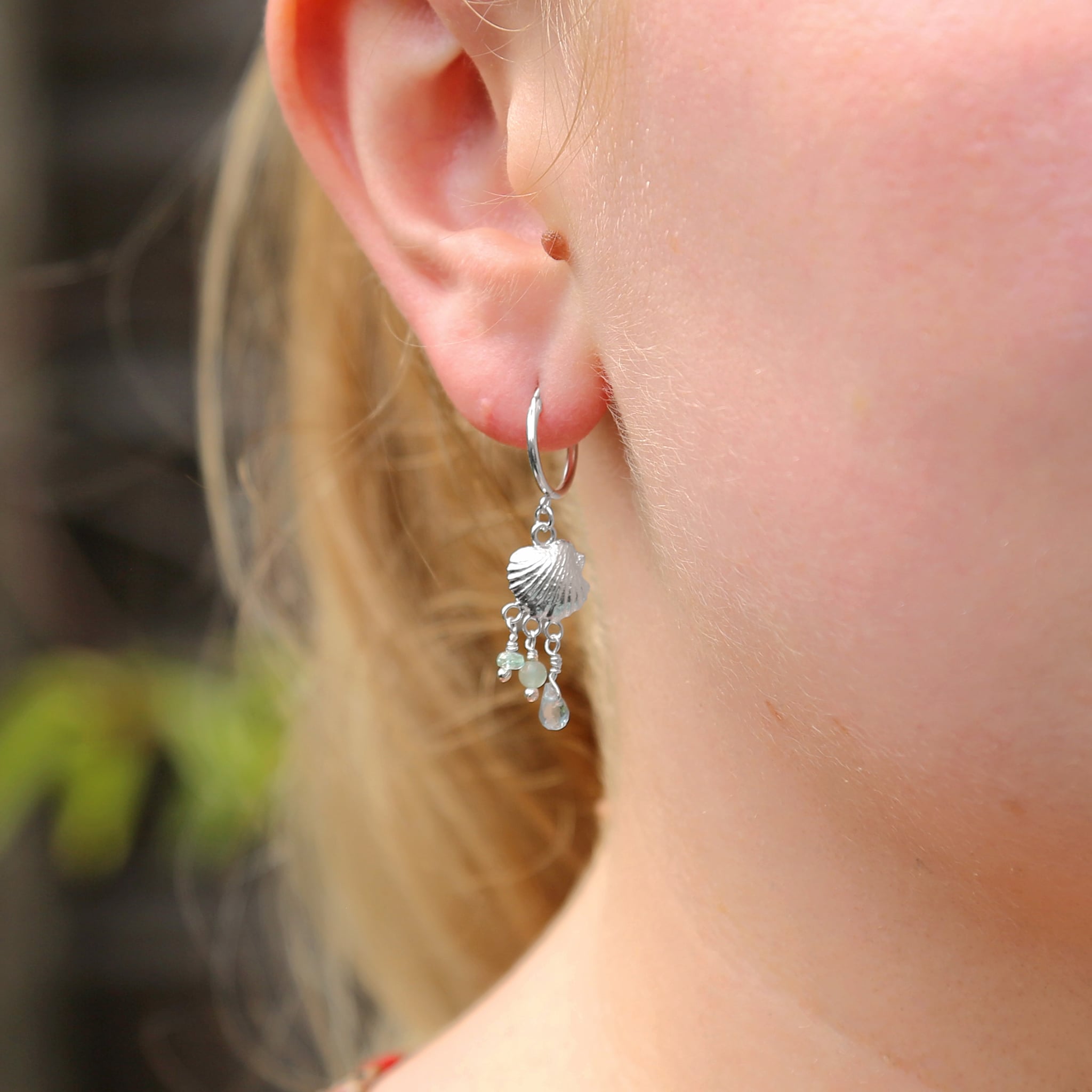 Sounds of the Sea Sleeper Hoop Earrings