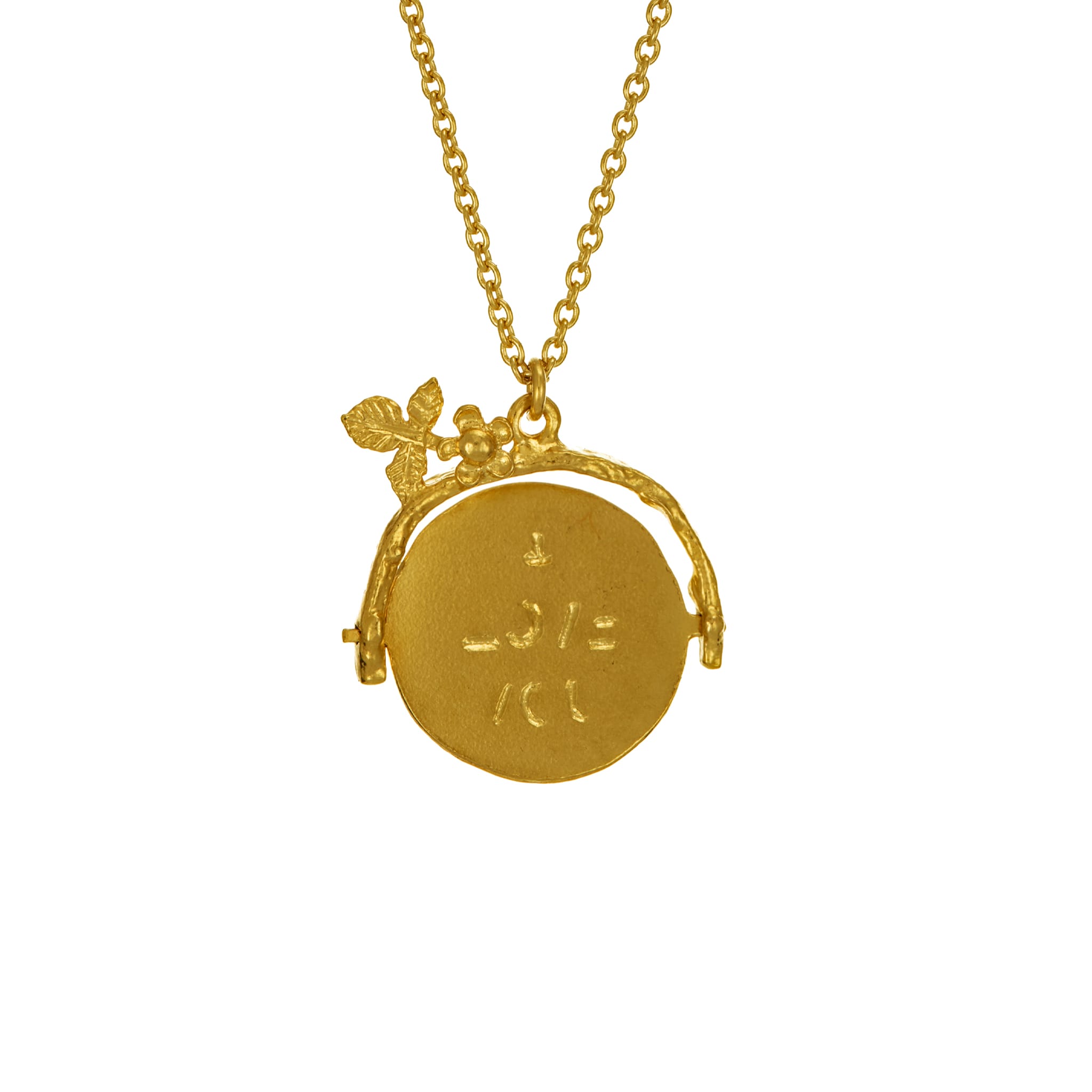 Spinning Disc 'I Love You' Necklace