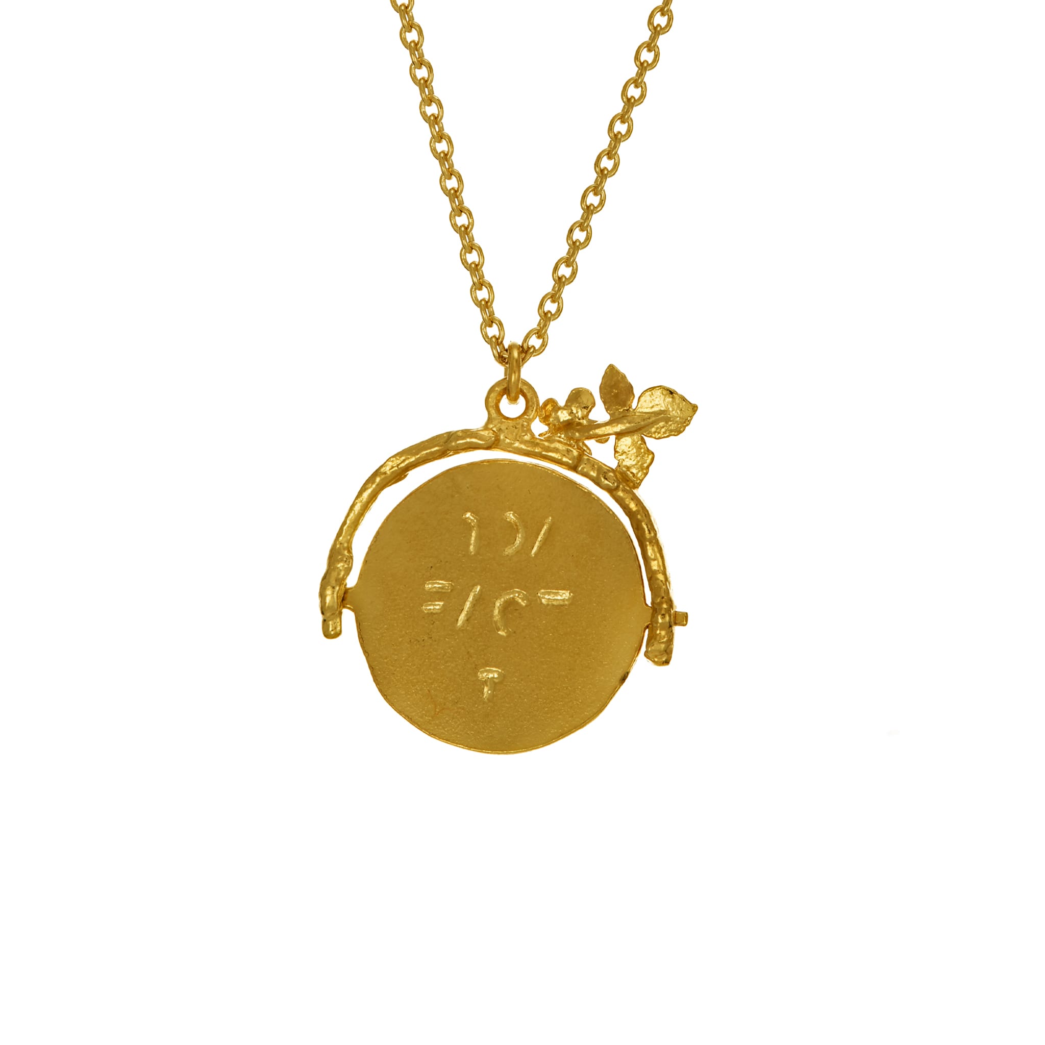 Spinning Disc 'I Love You' Necklace
