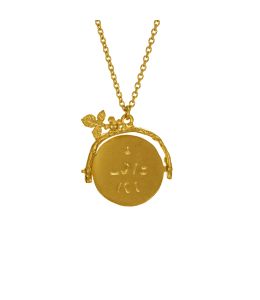 Spinning Disc 'I Love You' Necklace Product Photo