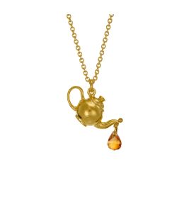 Teapot Necklace with Citrine Drop Product Photo