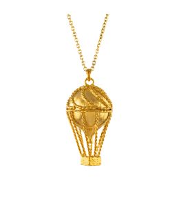 Gold Plate Hot Air Balloon Necklace Product Photo