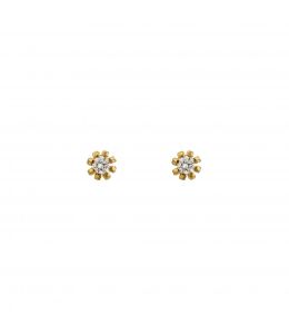 18ct Yellow Gold Diamond Seruni Stud Earrings Product Photo