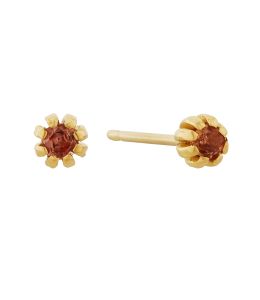 Peach Sapphire Seruni Stud Earrings Product Photo