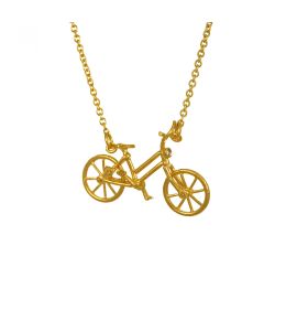 Vintage Bicycle Necklace with Gemstone Lights Product Photo