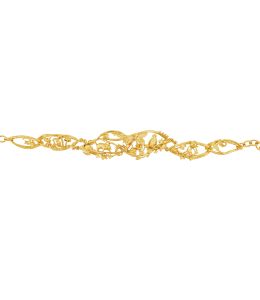 Gold Plate Enchanted Winter Woodland Marquise Link Bracelet Product Photo