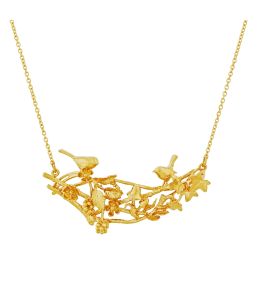 Winter Woodland Treetop In-Line Necklace | Gold plate