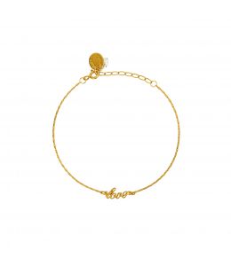 Gold Plate Extra Fine 'Love' Bracelet Product Photo