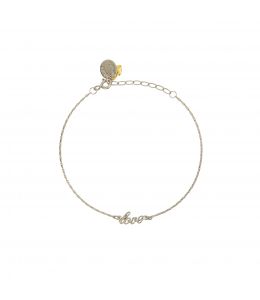 Silver Extra Fine 'Love' Bracelet Product Photo