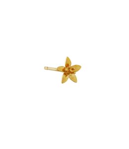 Gold Plate Lemon Blossom Single Stud Earring Product Photo