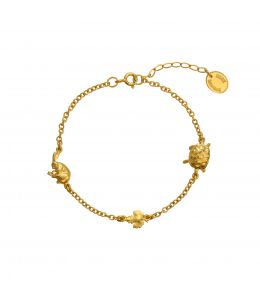 Gold Plate Tortoise & the Hare In-Line Bracelet Product Photo