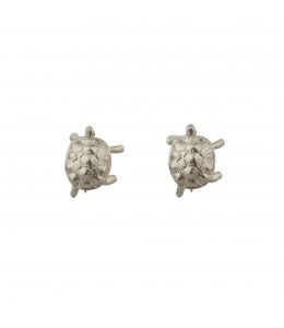 Silver Racing Tortoise Stud Earrings Product Photo