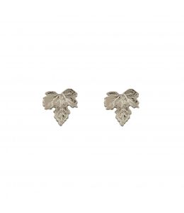 Silver Vine Leaf Stud Earrings Product Photo