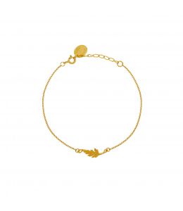 Gold Plate Little Fern Leaf Bracelet Product Photo