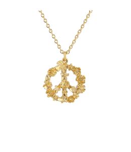 Floral Peace sign "Faith" Necklace | Alex Monroe Jewellery