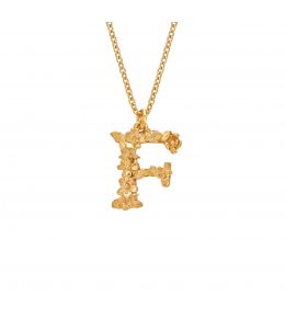 Floral Letter F Necklace Product Photo