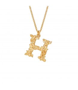Floral Letter H Necklace Product Photo