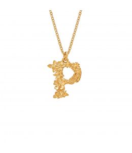 Floral Letter P Necklace Product Photo