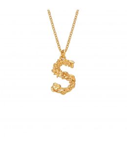 Floral Letter S Necklace Product Photo