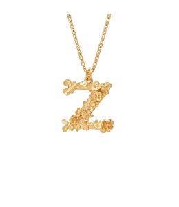 Floral Letter Z Necklace Product Photo