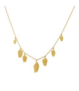 18ct Yellow Gold Woodland Grass Necklace with Seven Seed Drops Product Photo