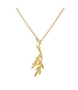 18ct Yellow Gold Wheatsheaf Drop Necklace Product Photo