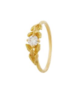 18ct Yellow Gold Wild Grass Union Ring with 0.25ct Diamond Product Photo
