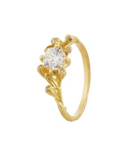 18ct Yellow Gold Harvest Seed Ring with 0.7ct Central Diamond Product Photo