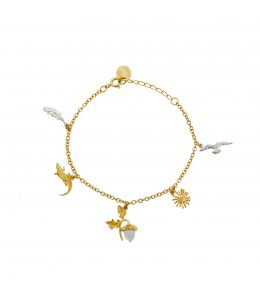 Silver & Gold Plate Peter Pan Adventure Charm Bracelet Product Photo