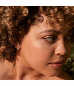 Small Rosette Peridot Hanging Teardrop Earrings 