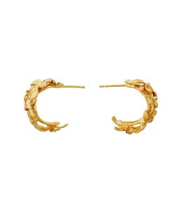 Gold Plate Large Rosette Prosper Hoops Product Photo