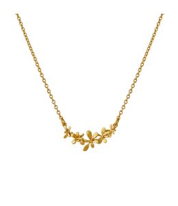 Gold Plate Sprouting Rosette In-Line Necklace Product Photo