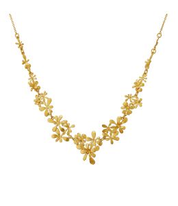 Clustered Rosette Flourish Collar Necklace Product Photo