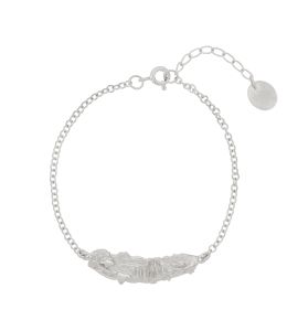 Silver Woodland Bark Inline ID Bracelet Product Photo