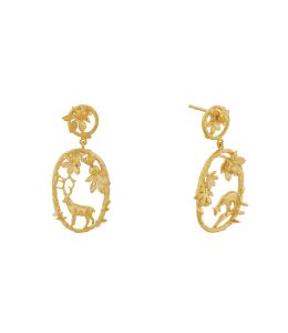 Doe & Stag Oval Loop Drop Earrings Product Photo