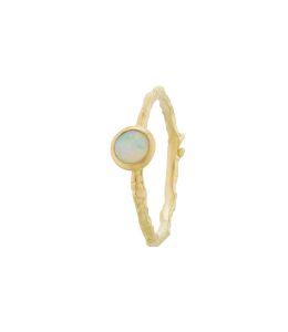 Into the Woods Twig Ring with Bezel set Freeform Cabochon Opal Product Photo