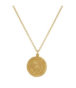 18ct Yellow Gold Yesterday and Tomorrow Coin Necklace Product Photo