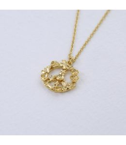 Floral Peace sign "Faith" Necklace