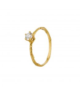 18ct Yellow Gold 4 mm Diamond Eyebright Ring Product Photo