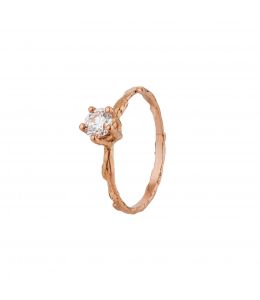 18ct Rose Gold 4.5 mm Diamond Eyebright Ring Product Photo