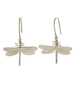 Silver Dragonfly Hook Earrings on product