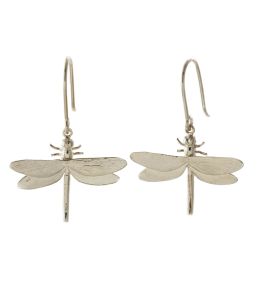 Silver Dragonfly Hook Earrings on product