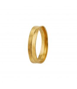 18ct Yellow Gold Grass Blade 3 mm Band Product Photo