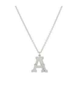 Silver Just my Type Letter A Necklace Product Photo