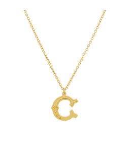 Gold Plate Just my Type Letter C Necklace Product Photo