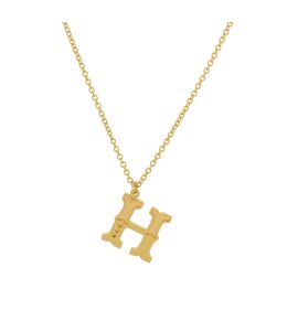 Gold Plate Just my Type Letter H Necklace Product Photo