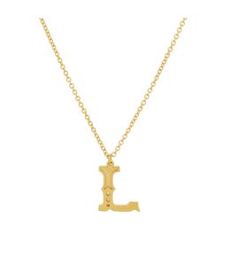 Gold Plate Just my Type Letter L Necklace Product Photo