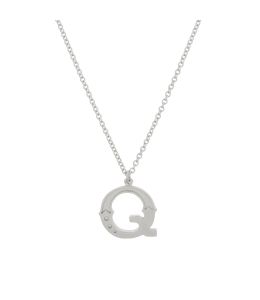 Silver Just my Type Letter Q Necklace Product Photo