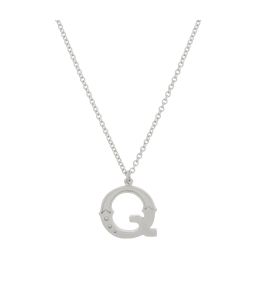 Silver Just my Type Letter Q Necklace Product Photo